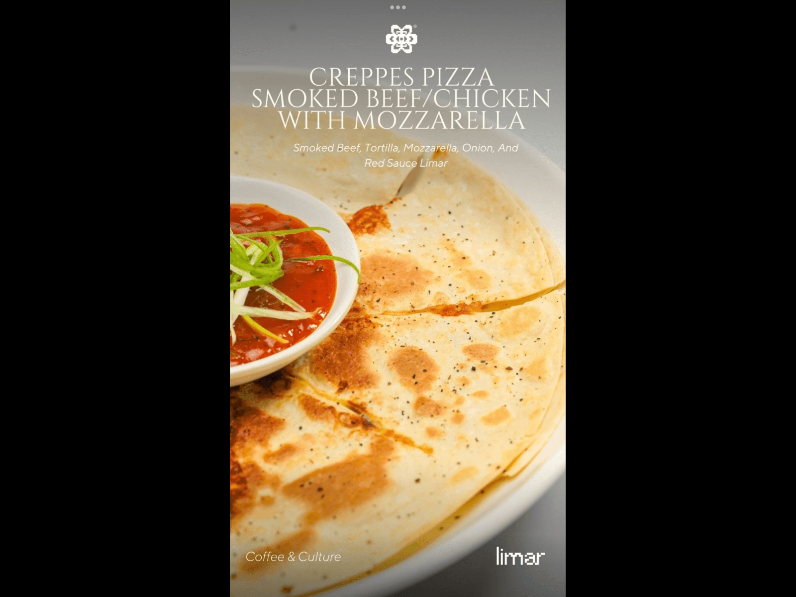 CREEPES PIZZA SMOKED CHICKEN WITH MOZZARELLA