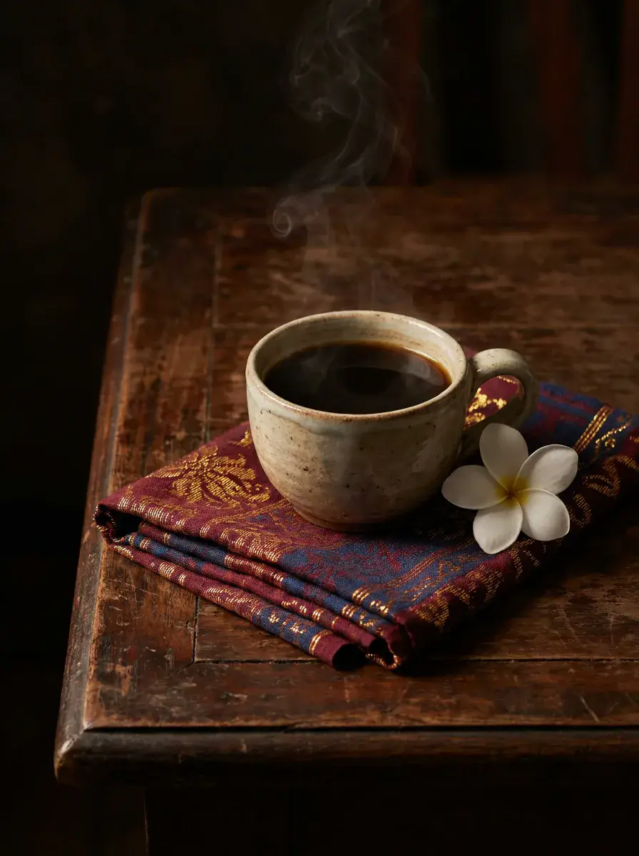 Kopi Limar di atas kain cual